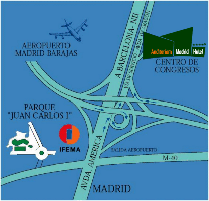 Plano de acceso al Hotel Auditorium